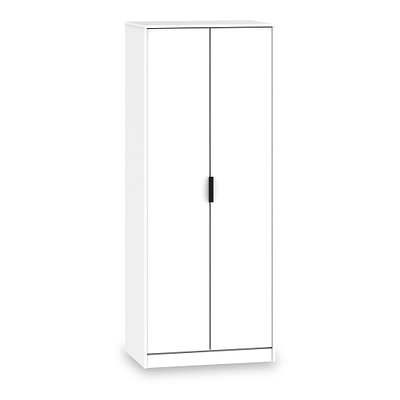 Asher White 2 Door Double Wardrobe