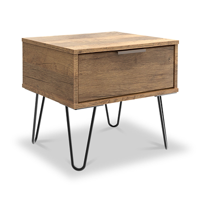 Moreno Rustic Oak 1 Drawer Bedside