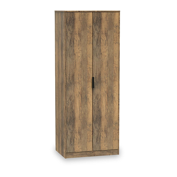 Moreno Rustic Oak 2 Door Double Wardrobe
