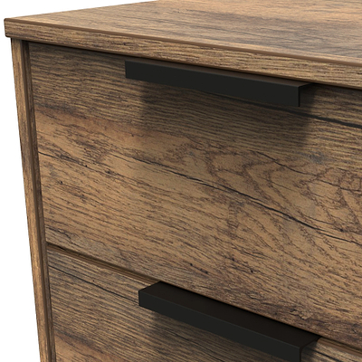 Moreno Rustic Oak 5 Drawer Tallboy