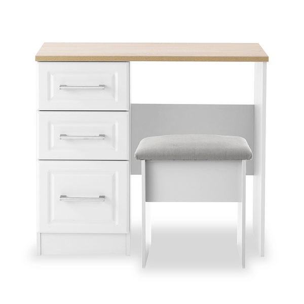 Talland White Dressing Table with Stool