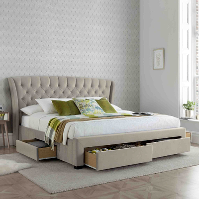 Stafford Velvet Storage Bed Frame