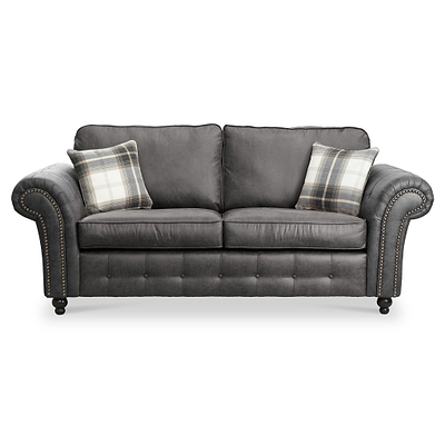 Edward Faux Leather 3 Seater Sofa
