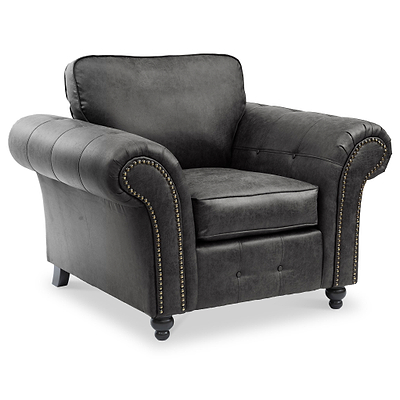 Edward Faux Leather Armchair