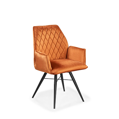 Quinn Swivel Velvet Dining Chair
