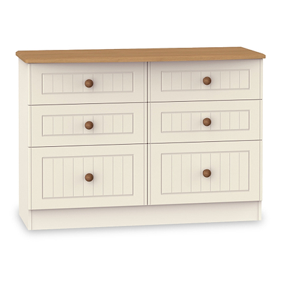 Brixham Cream 6 Drawer Wide Chest