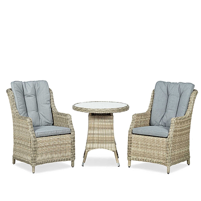 Wentworth 2 Seat Highback Rattan Bistro Set