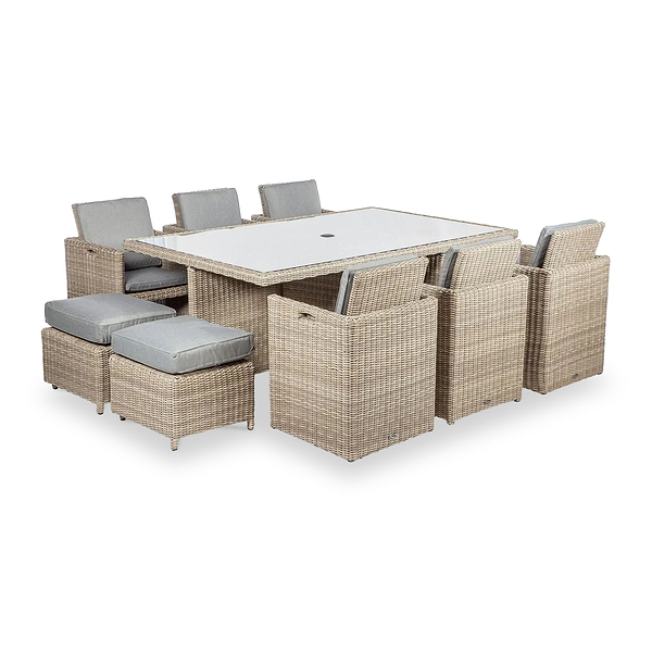 Wentworth Rattan 10 Seater Cube Set