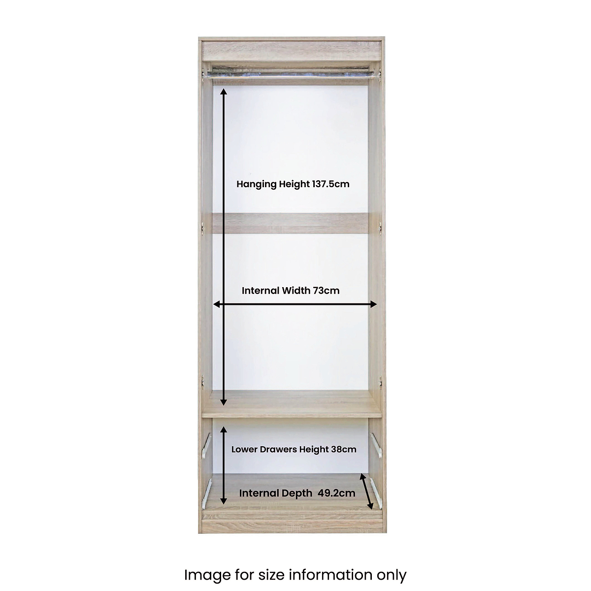 Wardrobe internal measurements