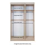 Wardrobe internal measurments