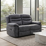 Conway Charcoal 2 Seater Recliner Sofa