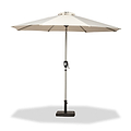 2.7m Ivory LED Lit Up Solar Powered Outdoor Crank and Tilt Parasol from Roseland Furniture