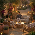 Amira 4 Seater Lounging Set with Coffee Table from Roseland Furniture