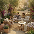Amira 5 Seater Lounging Set with Coffee Table from Roseland Furniture