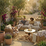 Amira 5 Seater Lounging Set with Coffee Table from Roseland Furniture