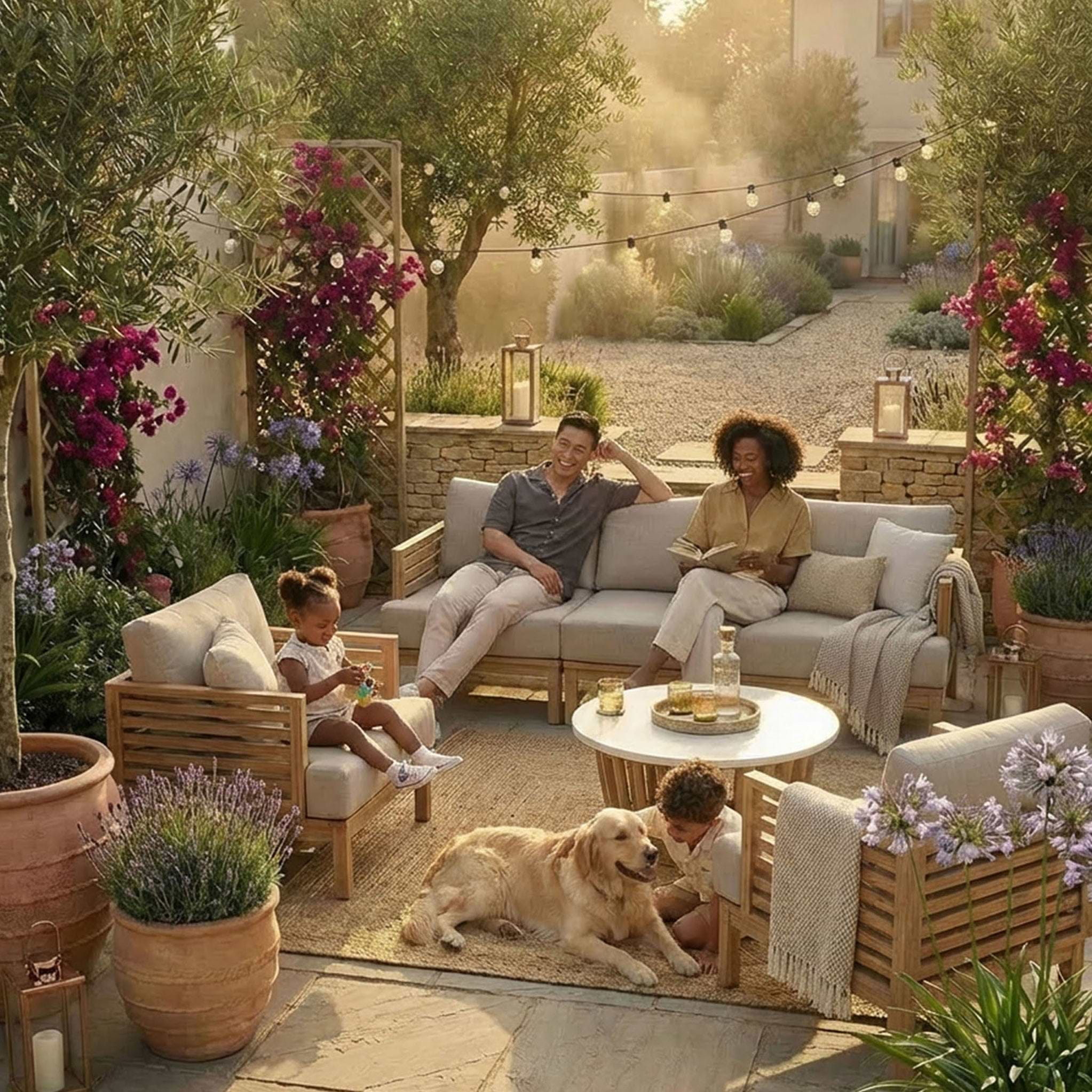 Amira 5 Seater Lounging Set with Coffee Table from Roseland Furniture