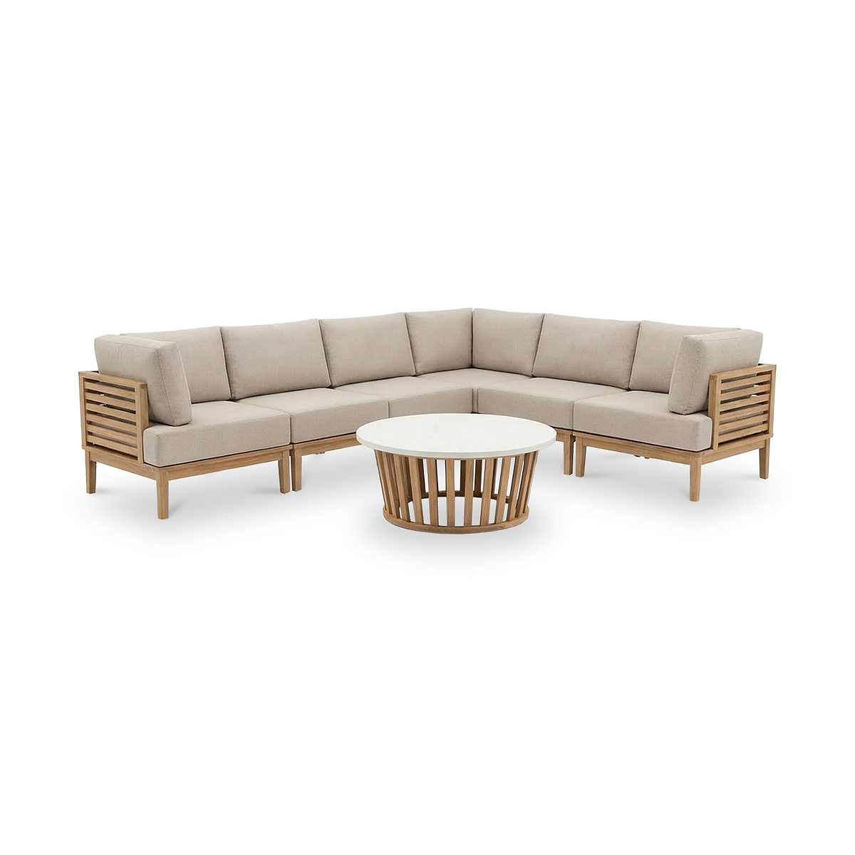 Amira 6 Seater Corner Lounging Set with Coffee Table from Roseland Furniture