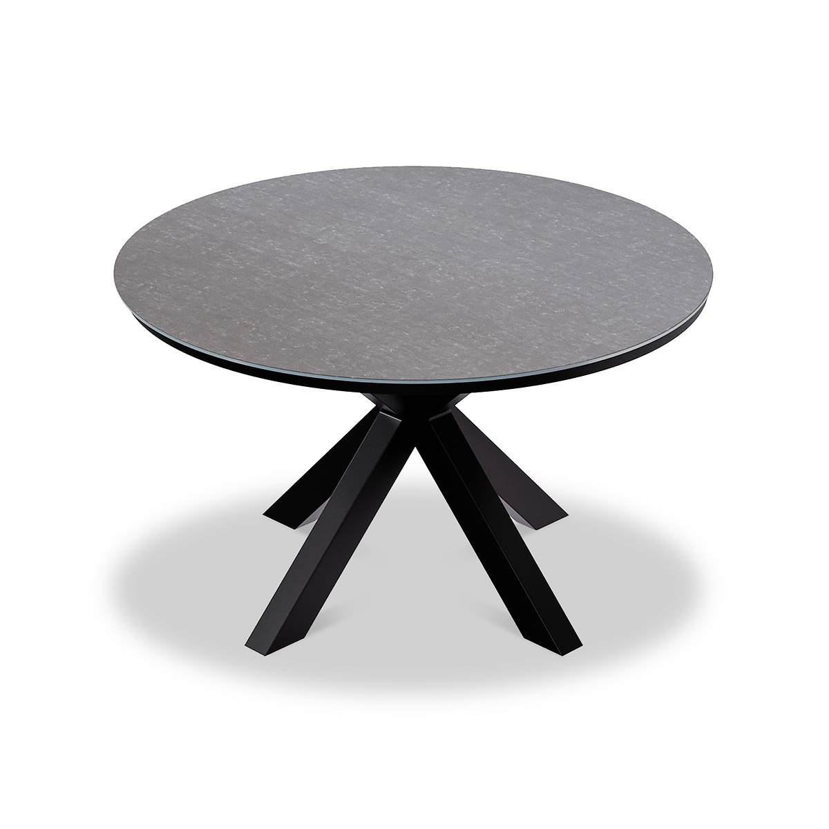Aspen 4 Seater Round Ceramic Glass Dining Set with Aspen Rope Chairs