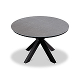 Aspen 4 Seater Round Ceramic Glass Dining Set with Aspen Rope Chairs