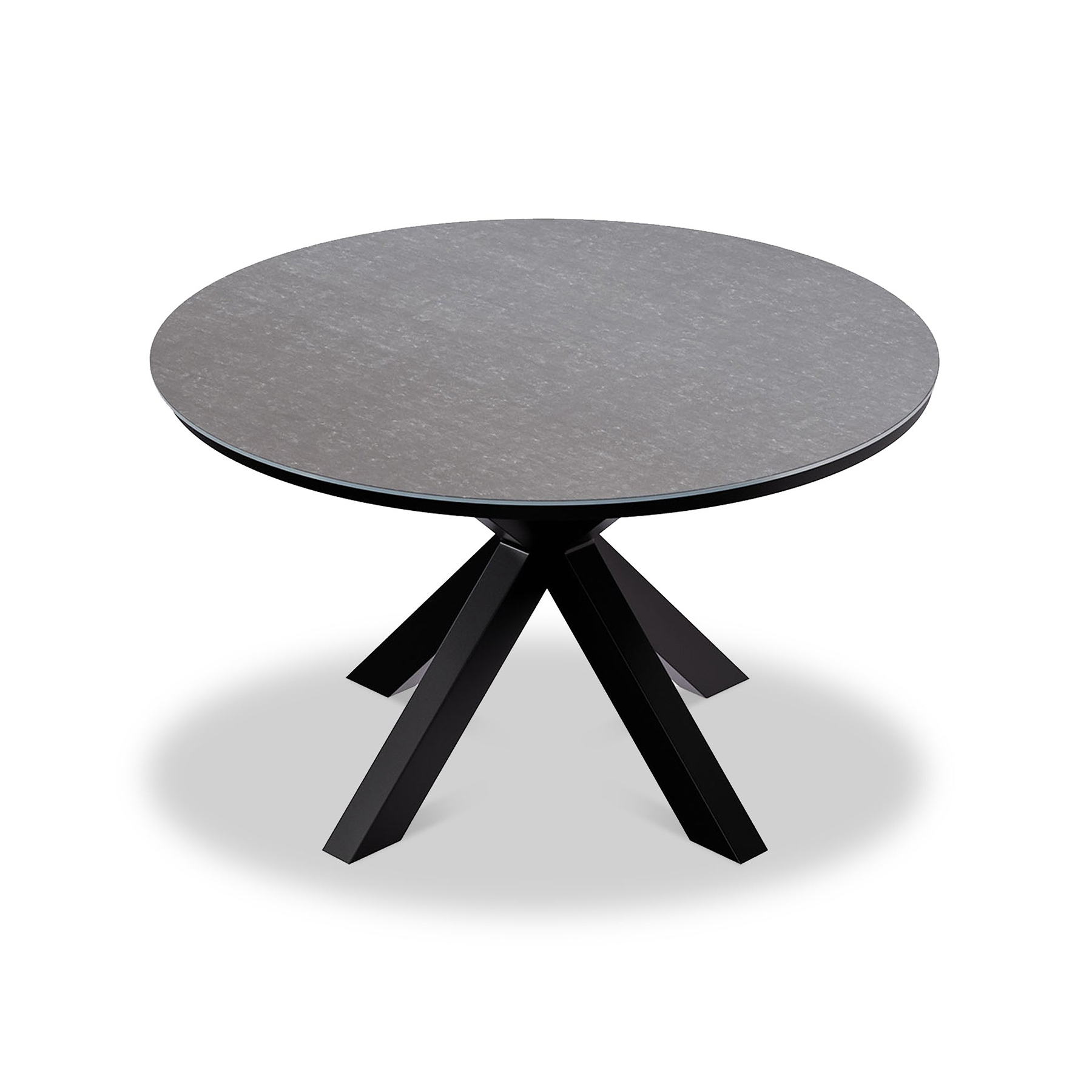 Aspen 4 Seater Round Ceramic Glass Dining Set with Aspen Rope Chairs