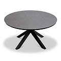 Aspen 6 Seater Round Ceramic Glass Dining Set with Aspen Rope Chairs
