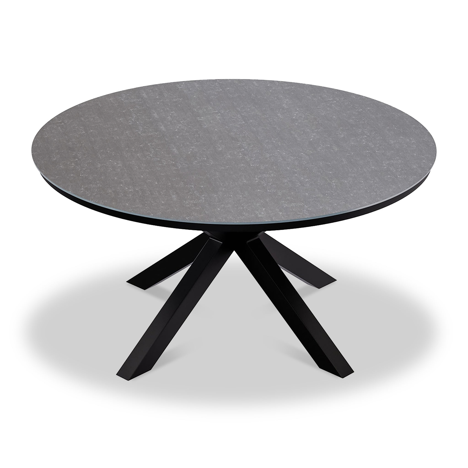 Aspen 6 Seater Round Ceramic Glass Dining Set with Aspen Rope Chairs