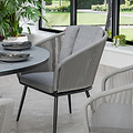 Aspen 150cm Round Grey Table w 6 Rope Chairs from Roseland Furniture