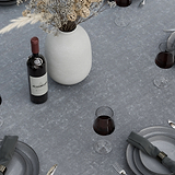 Aspen 150cm Round Grey Table w 6 Rope Chairs from Roseland Furniture