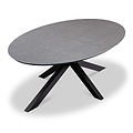 Aspen 6 Seater Ellipse Ceramic Glass Dining Set with Aspen Rope Chairs