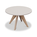 Astral 4 Seater Round Terrazzo Concrete Dining Set with Eden Dusk Dining Chairs
