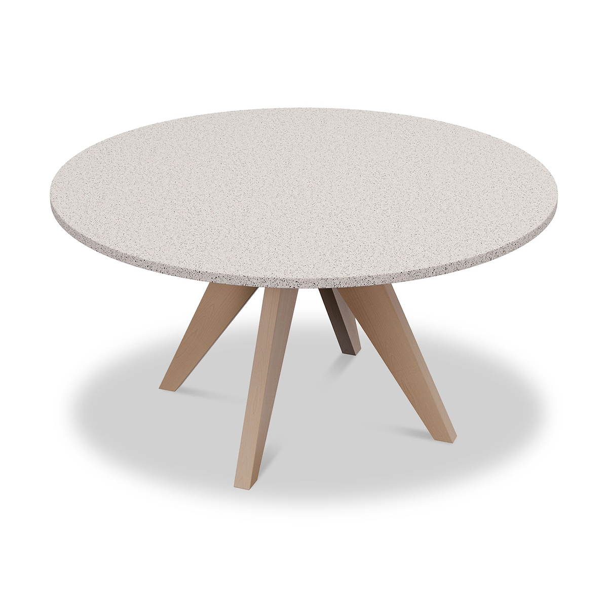 Astral 6 Seater Round Terrazzo Concrete Dining Set with Eden Dusk Dining Chairs
