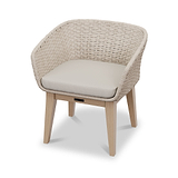 Astral 6 Seater Round Terrazzo Concrete Dining Set with Eden Dusk Dining Chairs