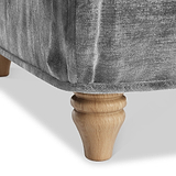 Alfie and Arthur Charcoal Grey  Foot Close Up from Roseland Furniture