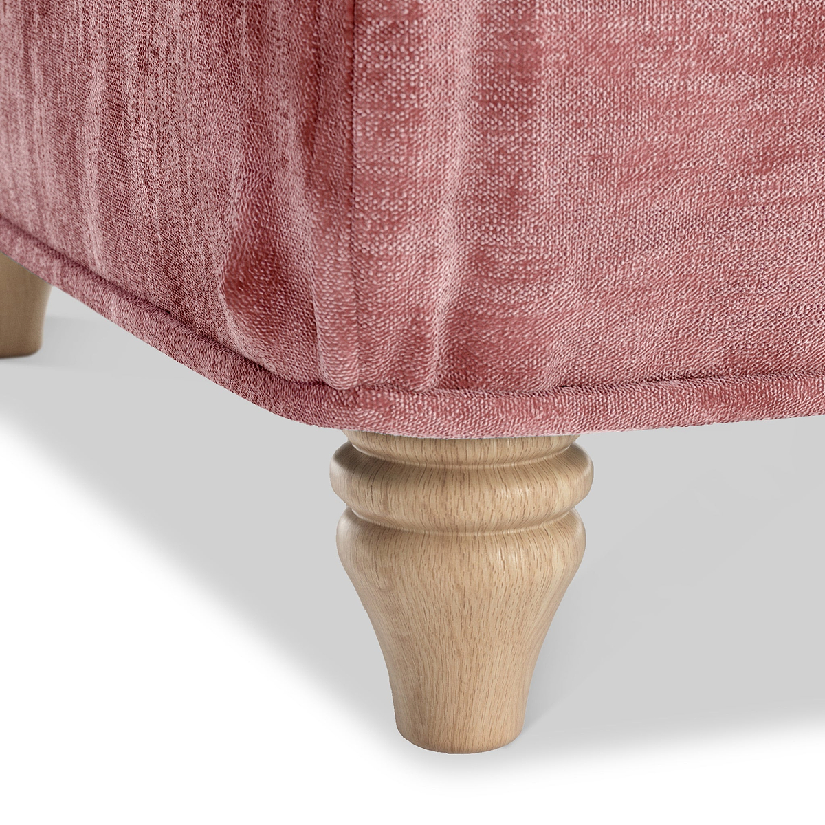 Alfie and Arthur Blush Pink Green Foot Close Up from Roseland Furniture