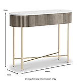 Amelie Fluted Console Table from Roseland Furniture
