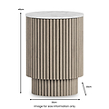 Amelie Fluted Side Table with Door from Roseland Furniture