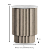 Amelie Fluted Side Table with Door from Roseland Furniture