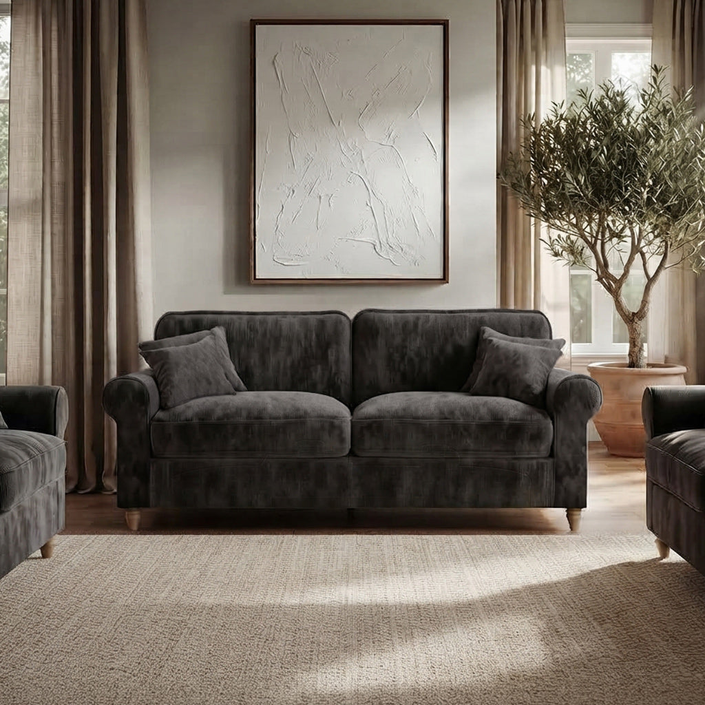 Archie 3 Seat Sofa Espresso from Roseland Furniture