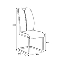 Arwell Grey Faux Leather Dining Chair dimeneions