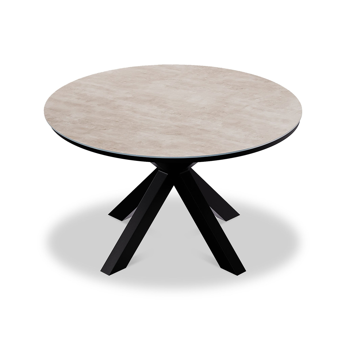 Bali 4 Seater Round Ceramic Glass Dining Set with Bali Rope Chairs