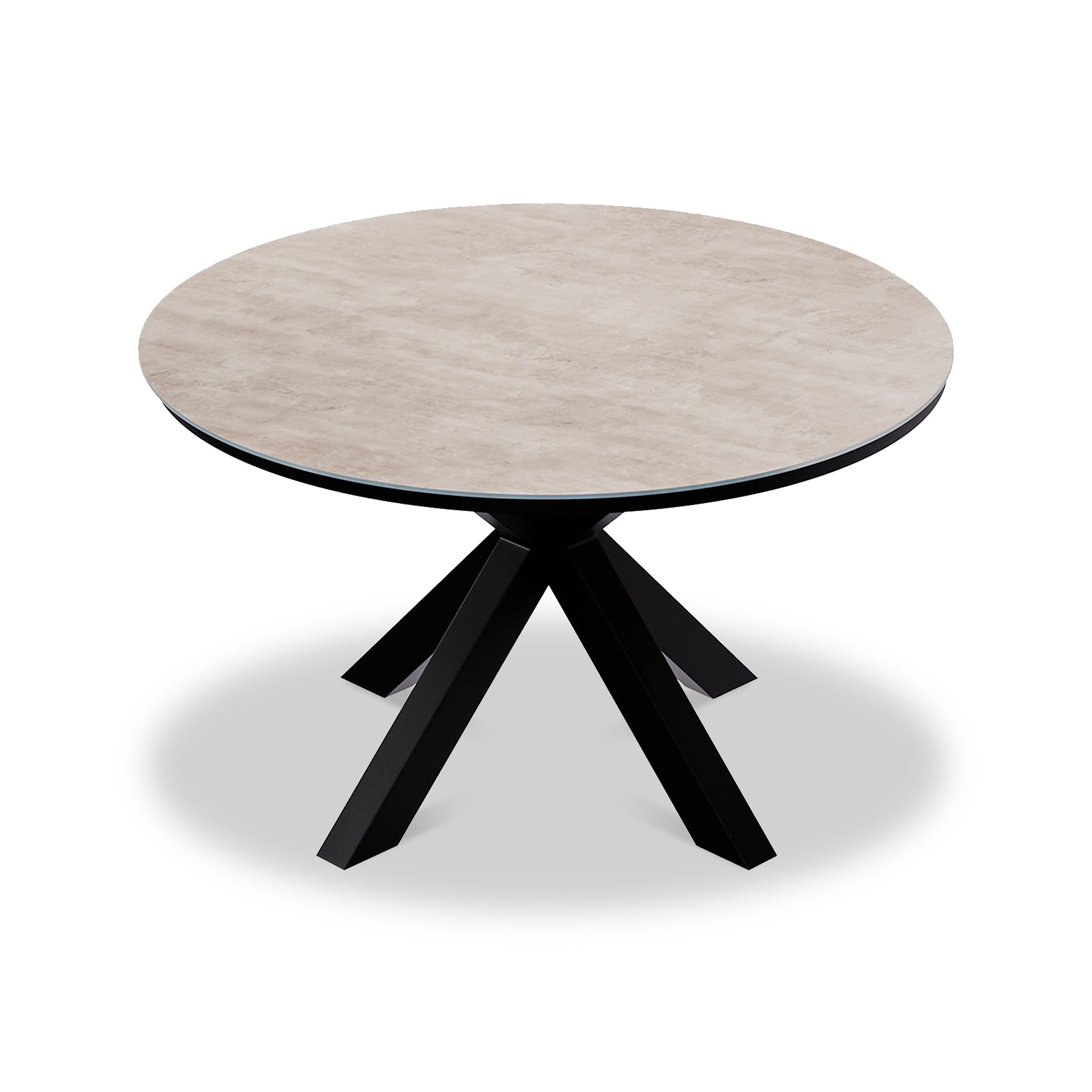 Bali 4 Seater Round Ceramic Glass Dining Set with Bali Rope Chairs