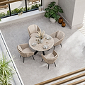 Bali 120cm Round Table w 4 Bali Rope Chairs from Roseland Furniture
