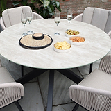 Bali 120cm Round Table w 4 Bali Rope Chairs from Roseland Furniture