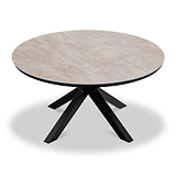 Bali 6 Seater Round Ceramic Glass Dining Set with Bali Rope Chairs