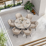 Bali 150cm Round Table w 6 Bali Rope Chairs from Roseland Furniture