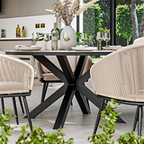 Bali 150cm Round Table w 6 Bali Rope Chairs from Roseland Furniture