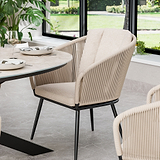 Bali 200cm Oval Table w 6 Bali Rope Chairs from Roseland Furniture