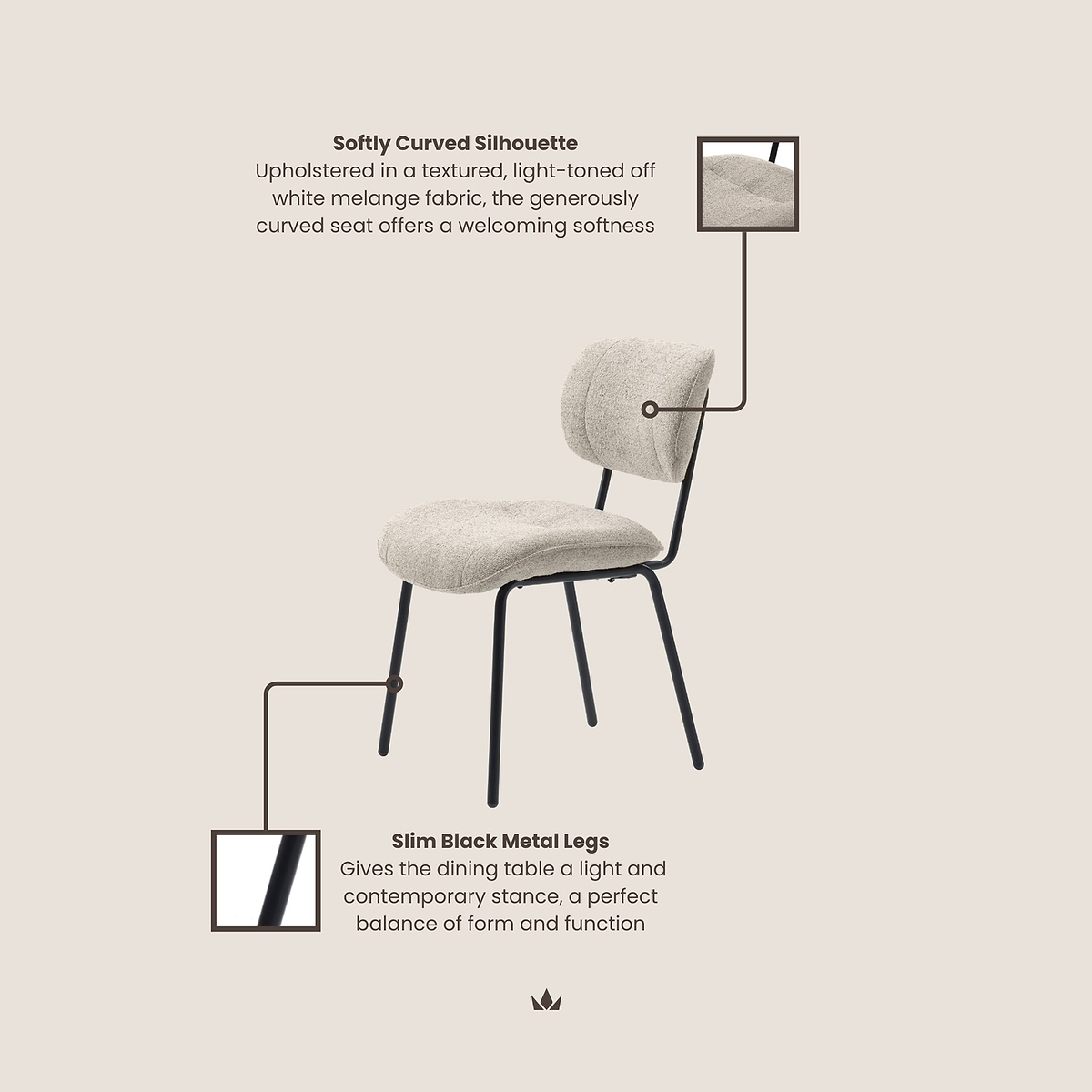 Boux Dining Chair from Roseland Furniture