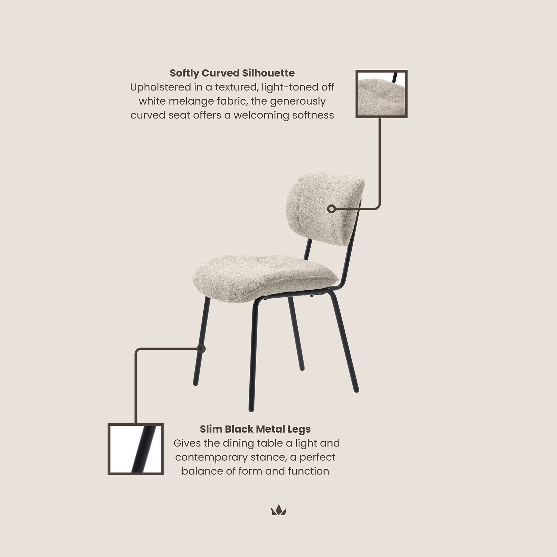 Boux Dining Chair from Roseland Furniture
