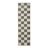 Green Norwood Checkerboard Runner Rug from Roseland Furniture